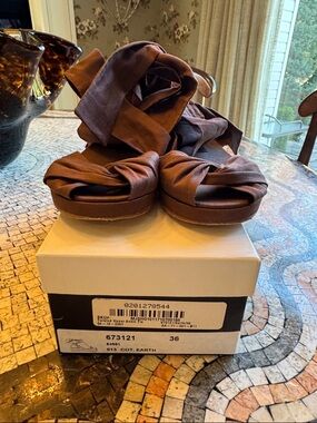 Marc By Marc Jacobs Brown Wrap Sandals